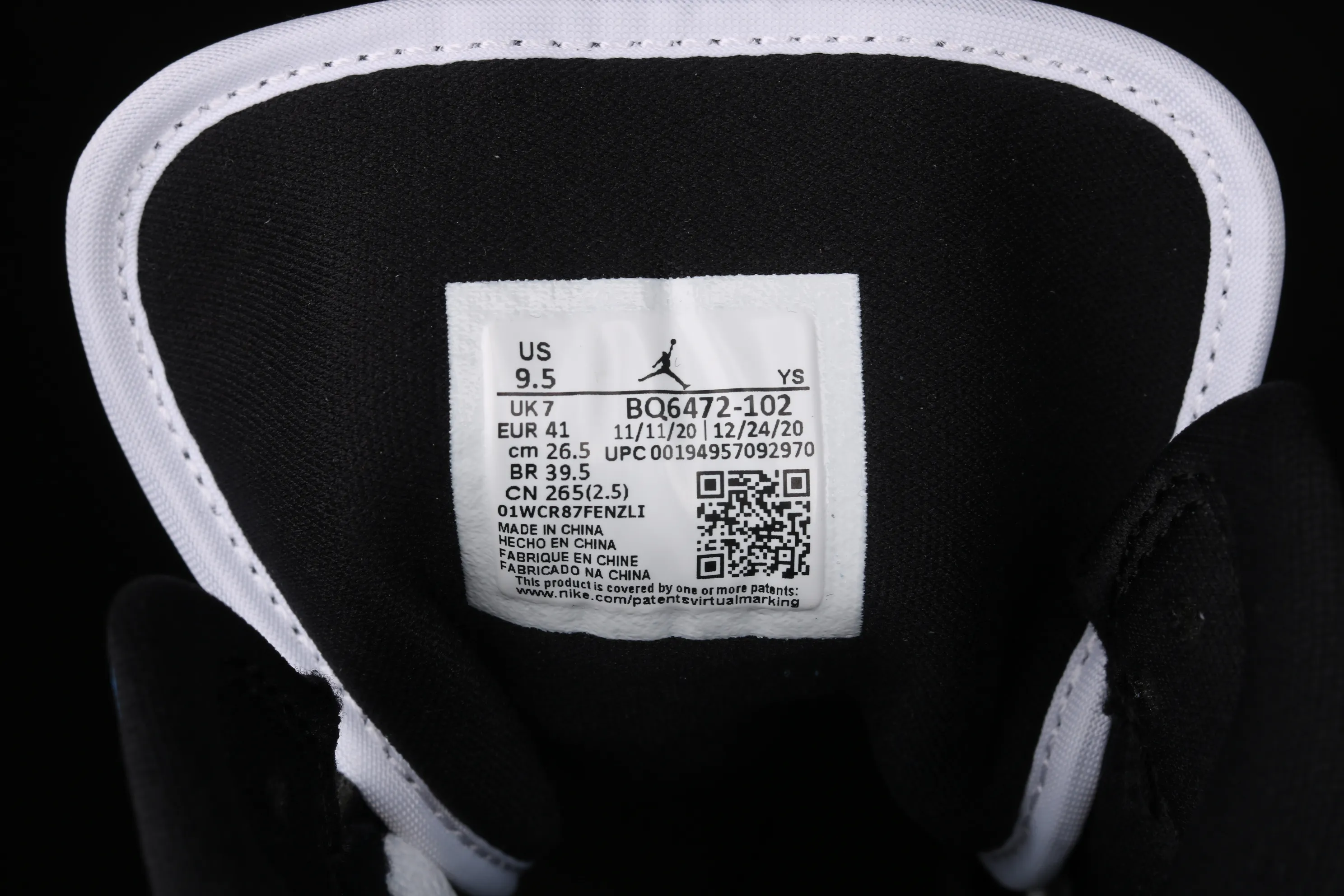 All categories Air Jordan Jordan series basketball shoes Air Jordan 1 Mid G version pure original Air Jordan 1 Mid SE AJ1 Joe 1 black and white BQ6472-102